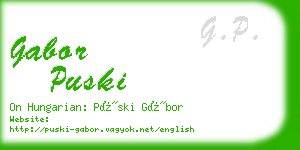 gabor puski business card